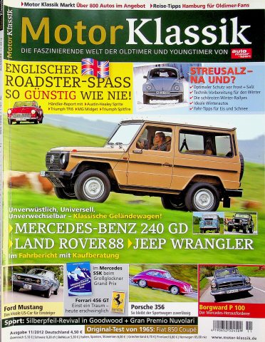 Deckblatt Motor Klassik (11/2012)